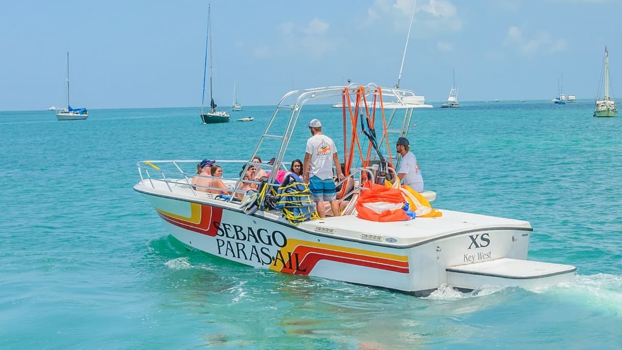 Parasailing over the Historic Key West Seaport